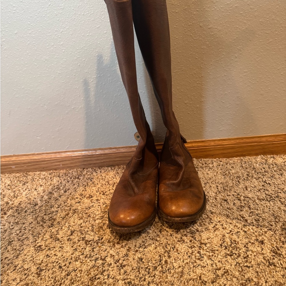 Frye Brown Heeled Boots